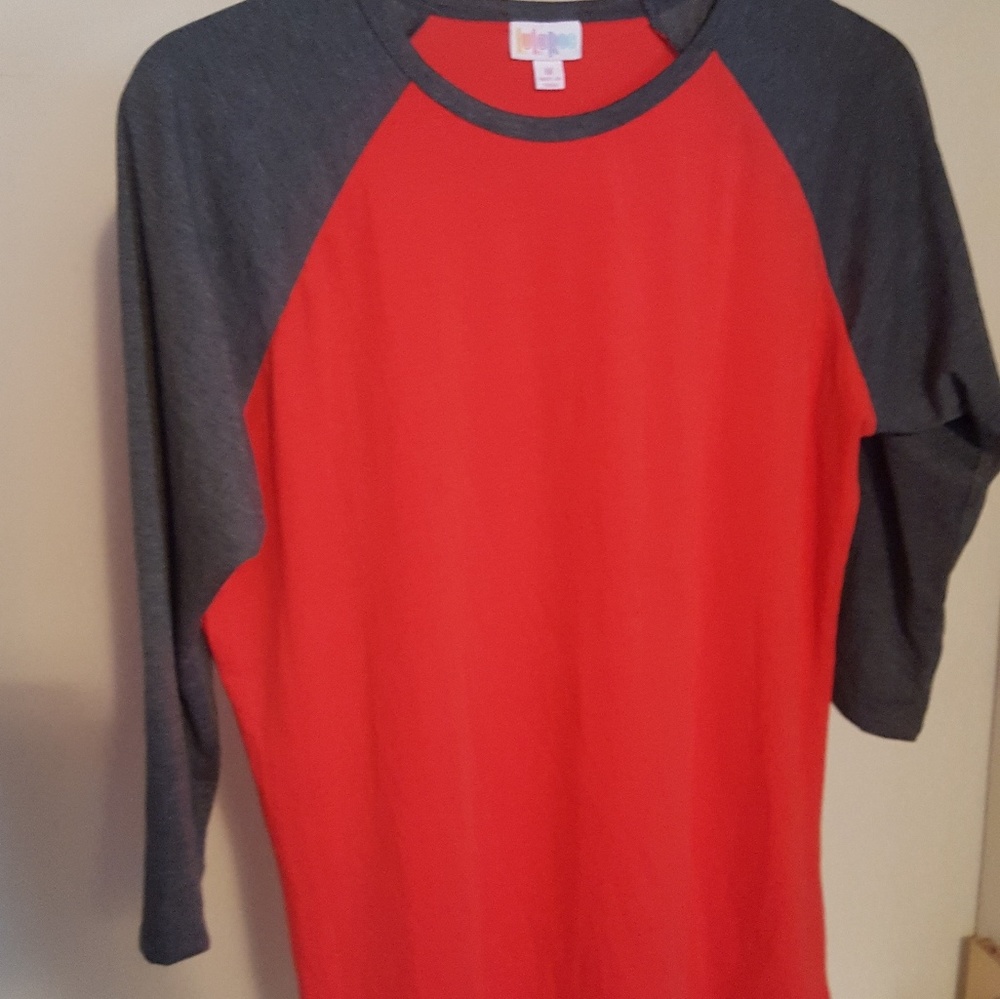NWOT Lularoe red /charcoal Randy size medium